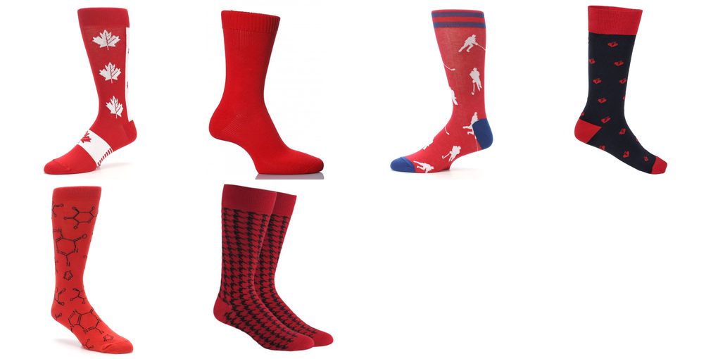 red dress socks for men